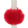 Trusou complet pentru botez de fete, trusou simplu, lumanare, rochita cu bentita si pantofiori, rosu, 12 piese, Recostore®, REC2691 - imagine 9
