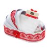 Trusou complet pentru botez de fete, trusou simplu, lumanare, rochita cu bentita si pantofiori, rosu, 12 piese, Recostore®, REC2691 - imagine 10