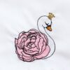 Trusou complet pentru botez de fete personalizat cu lebada, trusou brodat, lumanare, rochita cu bentita si pantofiori, ivoire, 12 piese, Recostore®, REC2702 - imagine 9