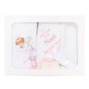 Trusou complet pentru botez de fete personalizat cu ingeras, trusou, lumanare, rochita cu bentita si pantofiori, roz, 10 piese, Recostore®, REC2703 - imagine 10
