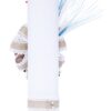 Lumanare traditionala pentru botez, cu spice de grau colorate si panglica cu motive traditionale, 40x7 cm, REC153