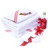 Trusou complet pentru botez de fete personalizat cu Minnie Mouse, trusou brodat, lumanare, rochita cu bentita si pantofiori, rosu, 12 piese,  Recostore®, REC2735 - imagine 10