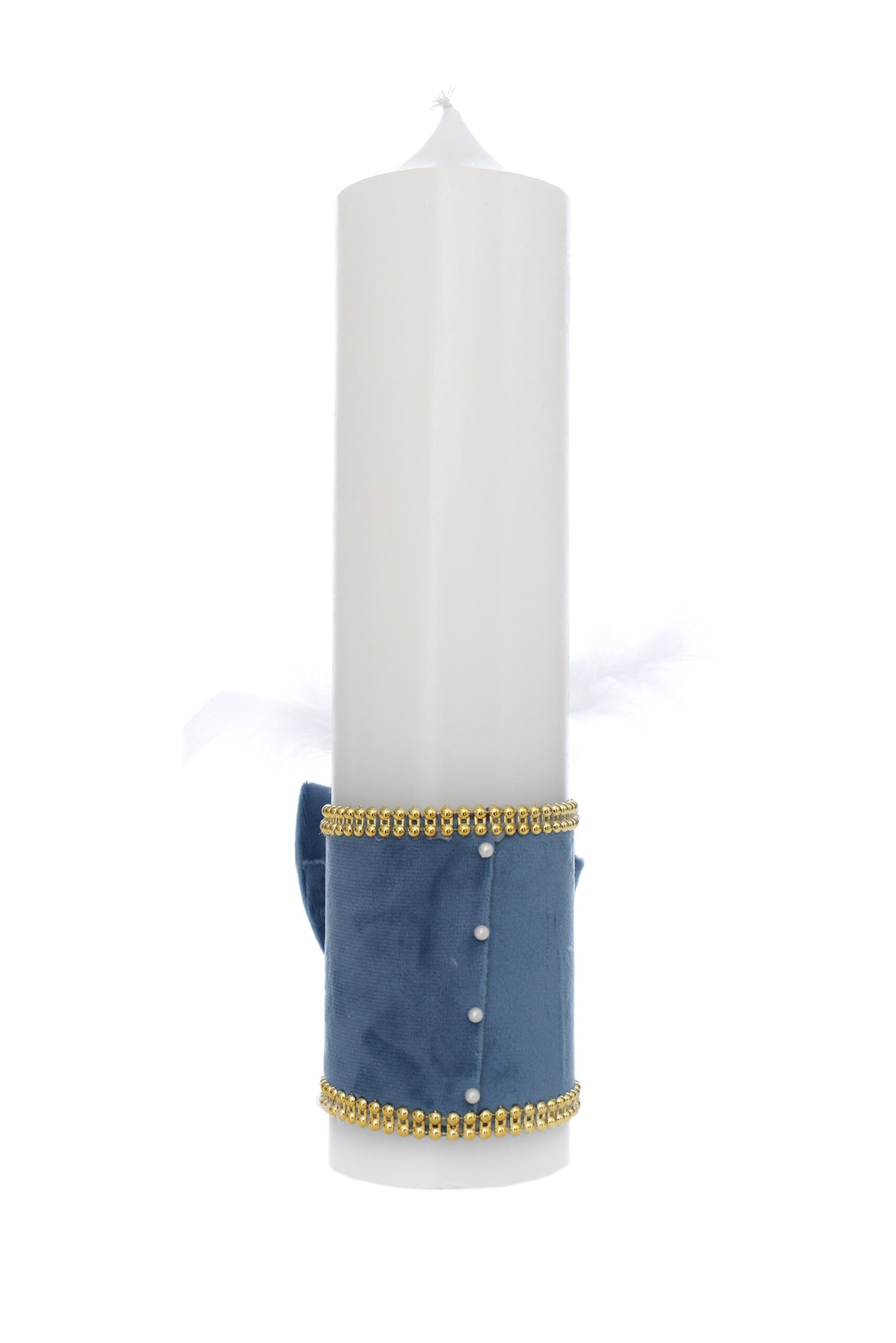 Lumanare botez baieti, model cu Carusel, 30x7 cm, bleu, Recostore®, REC5002/26 - imagine 2