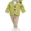 Trusou complet pentru botez de baieti personalizat cu ursulet, lumanare cu Ursulet, costum si pantofiori, Verde olive, 14 piese, Recostore®, REC2755 - imagine 3