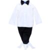 Trusou complet pentru botez de baieti personalizat cu Mickey Mouse, lumanare cu Mickey, costum si pantofiori, Turcoaz, 15 piese, Recostore®, REC2757 - imagine 5