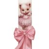 Trusou complet pentru botez de fete personalizat cu Ursulica, lumanare cu Ursulica, rochita cu trena,12 piese, roz pudrat, Recostore®, REC2760 - imagine 10
