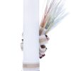 Lumanare traditionala pentru botez, cu imprimeu taranus, spice de grau colorate si panglica cu motive traditionale, 35x5 cm, REC170 - imagine 2