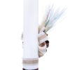 Lumanare traditionala pentru botez, cu imprimeu clop traditional, spice de grau colorate si panglici cu motive traditionale, 35x5 cm, REC174 - imagine 2