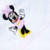 Trusou alb-roz cu Minnie Mouse brodata, 7 piese, sticla mir, sapun, panza mir, fasa, prosop cu capison, prosop preot, paturica bebe, REC232 - imagine 2