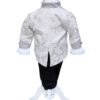 Costum Micul Print, crem-negru, pentru botez, 4 piese, camasa, sacou, pantaloni, palarie, pentru baieti, REC1155 - imagine 3