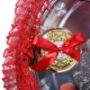Tavita rotunda pentru taierea motului, dantela rosie, 6 piese, 30 cm, REC306 - imagine 3