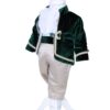 Costum Micul Print, verde-crem, pentru botez, 4 piese, camasa, sacou, pantaloni, palarie, pentru baieti, REC1151 - imagine 2