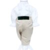 Costum Micul Print, verde-crem, pentru botez, 4 piese, camasa, sacou, pantaloni, palarie, pentru baieti, REC1151 - imagine 5