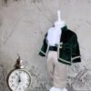 Costum Micul Print, verde-crem, pentru botez, 4 piese, camasa, sacou, pantaloni, palarie, pentru baieti, REC1151 - imagine 6