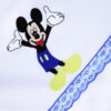 Set complet pentru botez, costum, lumanare si trusou brodat cu Mickey Mouse si cu mesajul, 13 piese, alb-albastru electric, REC393 - imagine 7