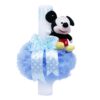 Set complet pentru botez, lumanare bleu cu Mickey Mouse, costum turcoaz, trusou imprimat cu Mickey Mouse si pantofiori, 13 piese, REC888 - imagine 5