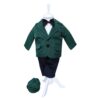 Set complet pentru botez, lumanare " Radacini si aripi de la parinti, dragoste si sustinere de la nasi", costum verde, trusou cu mesajul "Cu drag de la nasi" si pantofiori, 13 piese, REC891 - imagine 3