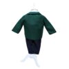 Set complet pentru botez, lumanare " Radacini si aripi de la parinti, dragoste si sustinere de la nasi", costum verde, trusou cu mesajul "Cu drag de la nasi" si pantofiori, 13 piese, REC891 - imagine 4
