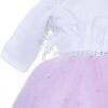Set complet pentru botez, lumanare glob roz Cu drag de la nasi, rochie alb-roz din tulle si satin, trusou roz brodat cu mesajul "Cu drag de la nasi" si pantofiori, 11 piese, REC961 - imagine 6