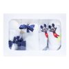 Set complet pentru botez, lumanare bleumarin cu Mickey Mouse, costum turcoaz din bumbac, trusou brodat cu Mickey Mouse si pantofiori, 14 piese, REC913 - imagine 10