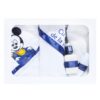 Set complet pentru botez, lumanare bleumarin cu Mickey Mouse, costum turcoaz din bumbac, trusou imprimat cu Mickey Mouse si mesajul "Cu drag de la nasi" si pantofiori, 13 piese, REC914 - imagine 10