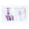 Set complet pentru botez, lumanare roz cu mesajul" Cu drag de la nasi", rochie roz din tulle si satin, trusou brodat cu mesajul "Cu drag de la nasi" si pantofiori, 11 piese, REC938 - imagine 9