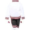 Costum popular alb-negru, 2 piese, bluza, pantaloni, pentru baieti, REC19 - imagine 3