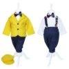 Costum galben pentru botez, 5 piese