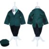Costum verde inchis pentru botez
