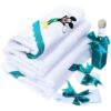 Set complet pentru botez, lumanare cu "radacini si aripi de la parinti" si tulle verde, trusou compus din 7 piese brodat cu Mickey Mouse, costum verde format din 5 piese si pantofiori, REC1276 - imagine 8