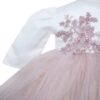 Rochita cu bolero si turban, dantela aplicata pe rochie
