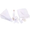Trusou complet pentru botez, alb, 10 piese, calitate premium, 100% bumbac, trusou complet pentru biserica