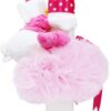 Lumanare tip glob cu Daisy Duck pentru botez, tulle roz si fundita ciclam, 40x7 cm, REC1458