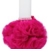 Lumanare tip glob cu bebe printesa pentru botez, tulle ciclam si fundita, 35x7 cm, REC1460