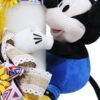 Lumanare traditionala cu spice de grau si jucarie de plus Mickey Mouse pentru botez, 40x7 cm, REC1476