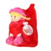 Rucsac cocolino pentru copii,  Papusa cu sunet "Tatal Nostru", rosu, Recostore, 32x25x12 cm, REC1567