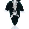 Costum din catifea Micul Print, verde inchis, pentru botez, 4 piese, camasa, sacou, pantaloni, palarie, pentru baieti, REC2277 - imagine 4