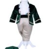Costum Micul Print, verde-crem, pentru botez, 4 piese, camasa, sacou, pantaloni, palarie, pentru baieti, REC1151 - imagine 8