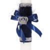 Lumanare bleumarin cu coroana de print pentru botez, 35x7 cm, Recostore, REC1921 - imagine 4