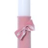 Lumanare botez accesorizata cu catifea roz, 28 cm, Recostore®, REC2159 - imagine 4