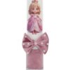 Lumanare botez model printesa, catifea roz pudrat, 35x7 cm, Recostore®, REC5001/1 - imagine 4