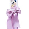 Lumanare cu funda pentru botez, cu imprimeu Minnie Mouse si panglica roz pudrat cu buline, 30x5 cm, REC181 - imagine 4