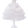 Rochie alba din dantela pentru botez de fete, 2 piese, rochie, bentita, Recostore, REC2022 - imagine 6