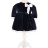 Rochie bleumarin din catifea pentru fete, Recostore, REC1892 - imagine 8