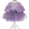 Rochie lila cu volanase pentru botez, 2 piese, rochie si bentita, Recostore, REC1705 - imagine 5