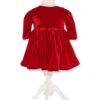 Rochie rosie din catifea pentru fete, Recostore, REC1894 - imagine 7