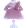 Rochie roz pudrat pentru botez, 2 piese bentita si rochie, Recostore, REC1698 - imagine 7