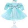 Rochita verde menta cu fundita pentru botez de fetite, 2 piese, Recostore®, REC2379 - imagine 5