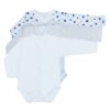 Set 3 body-uri colorate din 100% bumbac pentru bebelusi, Recostore,  REC1679 - imagine 5