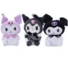 Set 3 jucarii de plus pisica Kuromi, dimensiune 25 cm, REC2999 - imagine 2